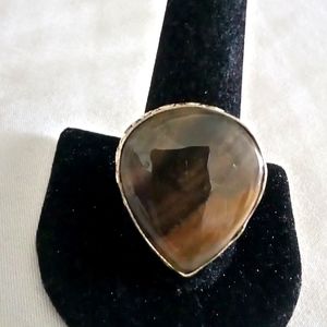 Man's beautiful 50ct natural tiger eye 👁️ dress ring Size 10